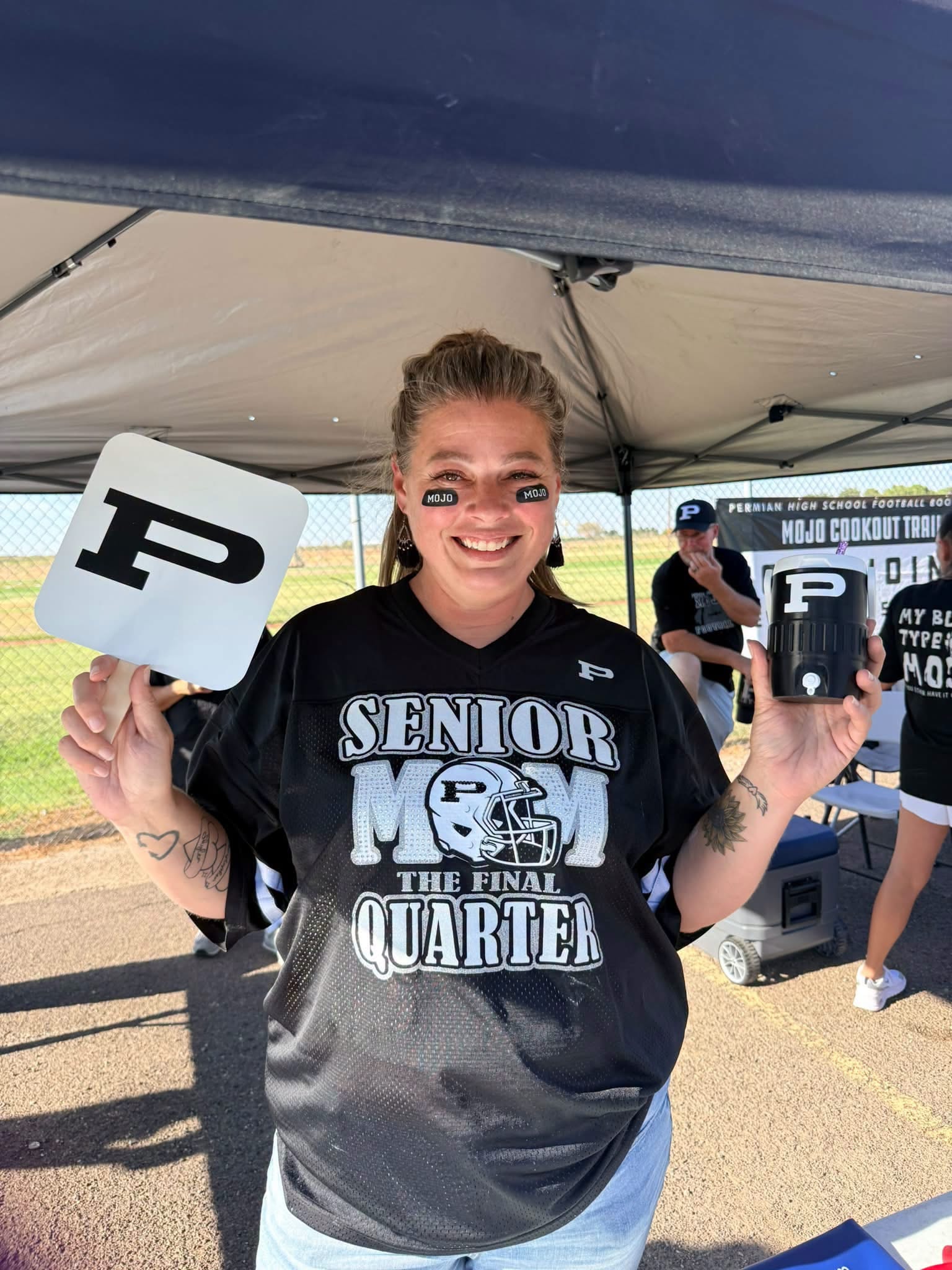 Permian Panthers senior mom at Mojo Cookout