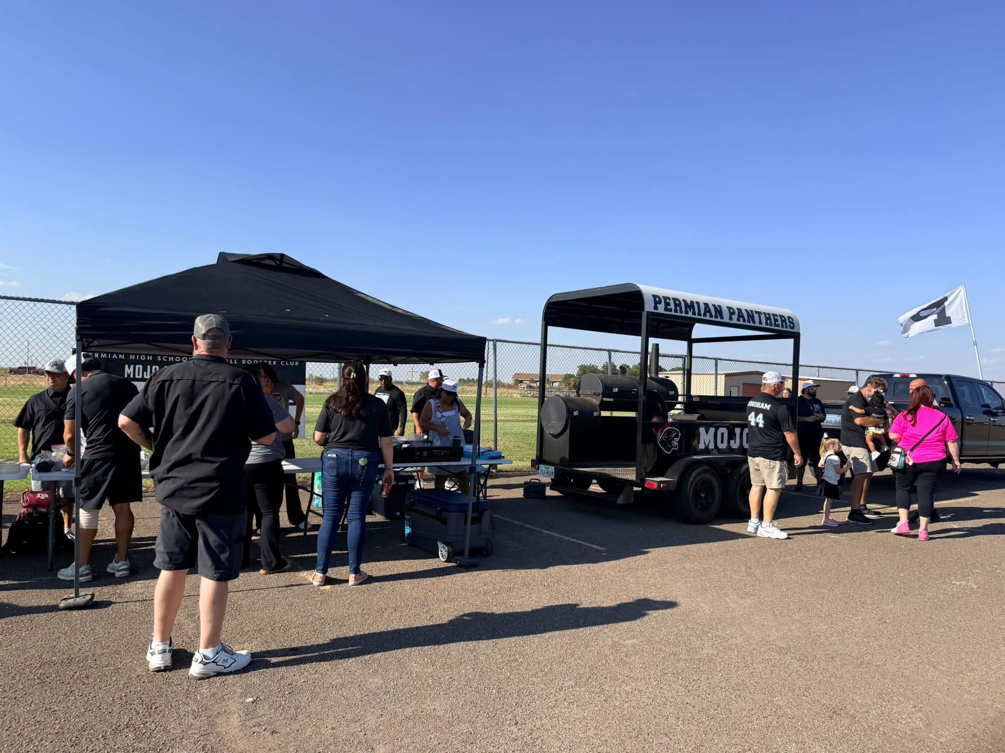 Permian Panthers booster club cookout trailer